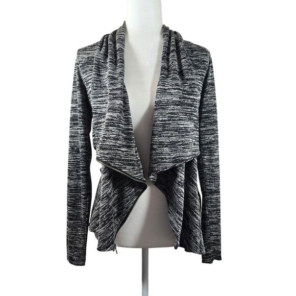 Hollister Sweaters - M Hollister Grey Side Zip Cardigan Sweater Jacket Women's Size M Moto Black